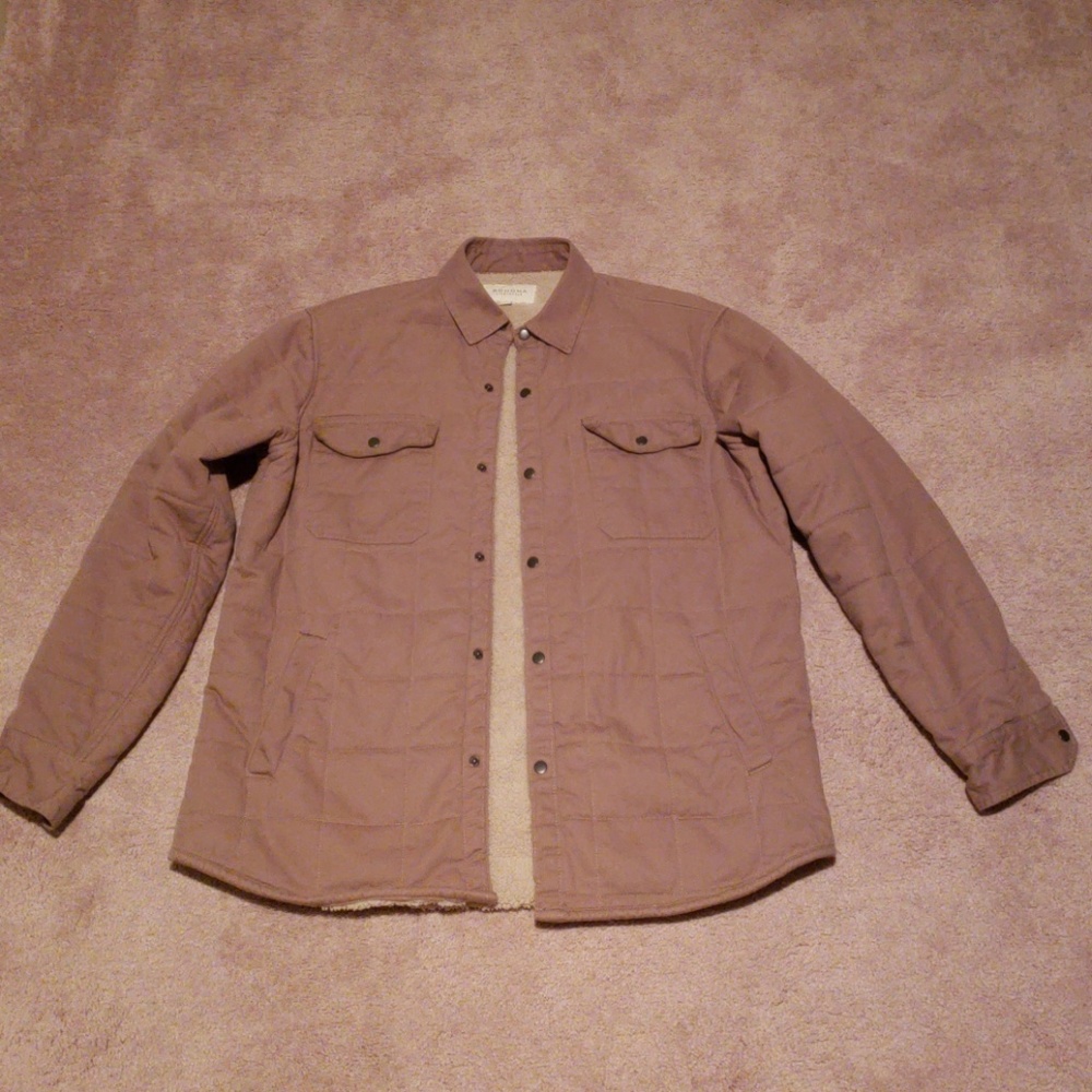 Mens sherpa lined quilted shirt